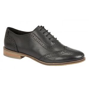 Cipriata Womens/Ladies Brogue Oxford Lace Up Leather Shoes / Black